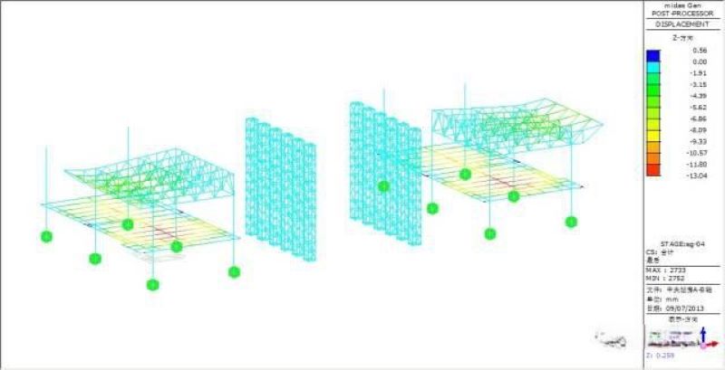 Step 3a force deformation analysis vertical deformation